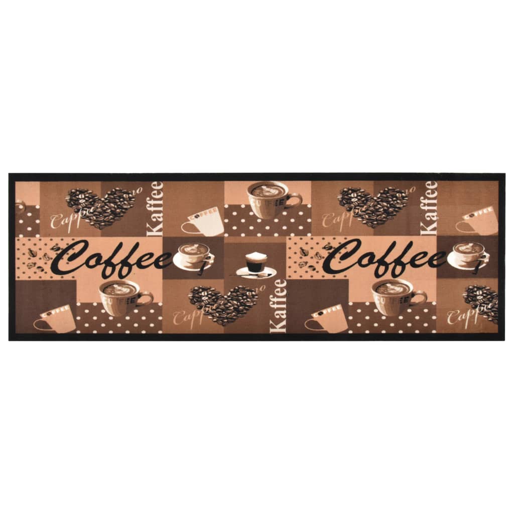 Köksmatta maskintvättbar kaffe brun 45x150 cm