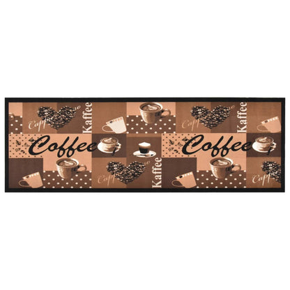 Köksmatta maskintvättbar kaffe brun 45x150 cm