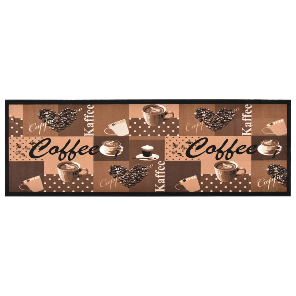 Köksmatta maskintvättbar kaffe brun 60x180 cm