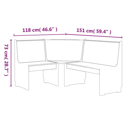 Ruokasalin penkki Kulmapenkki hunajaruskea 151 cm mänty