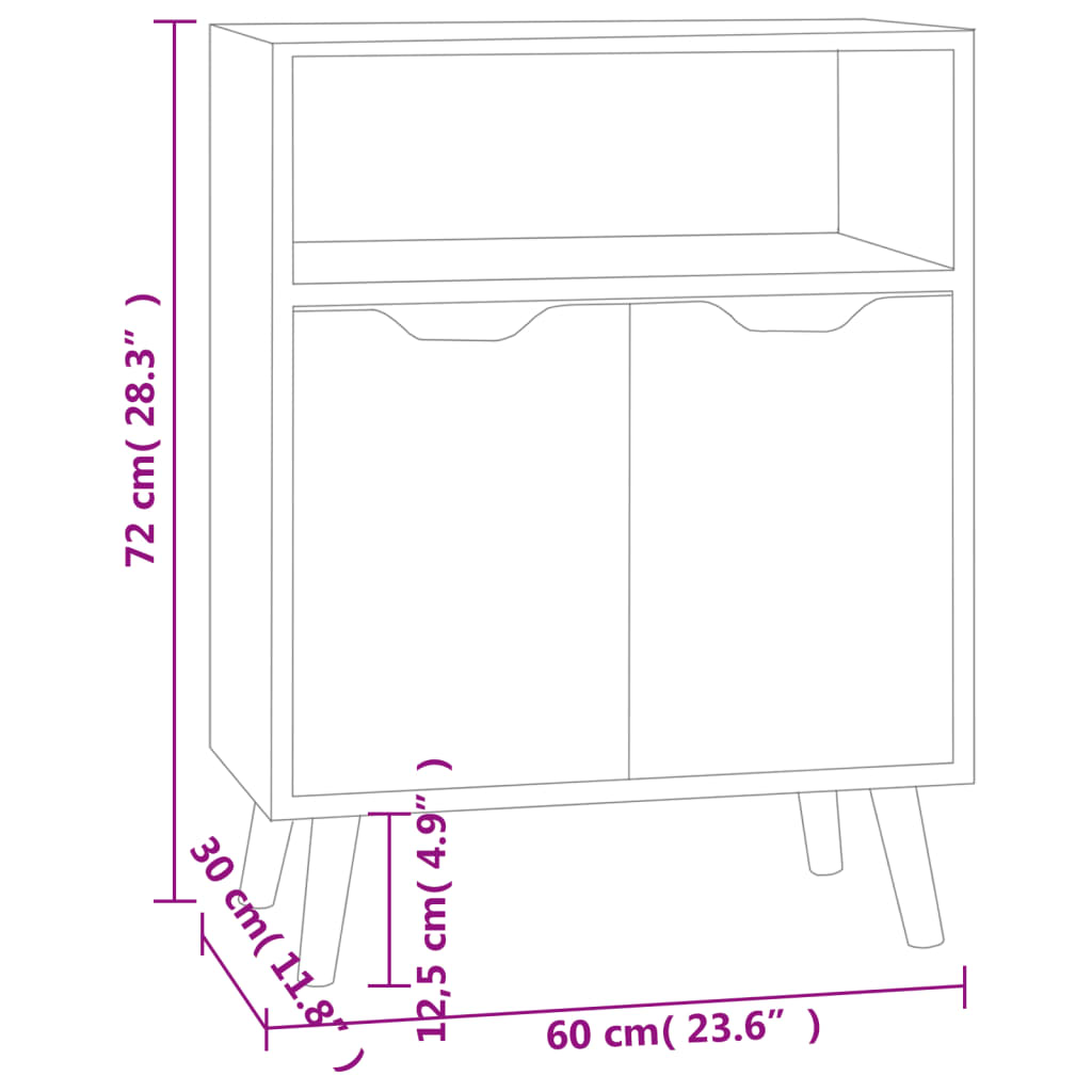 Skänk Sonoma ek 60x30x72 cm