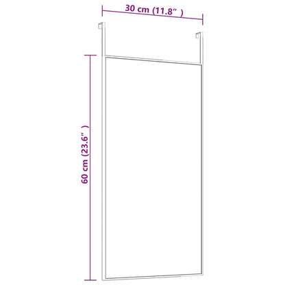 Seinäpeili Ulkotaustapeili musta 30x60 cm lasia ja alumiinia