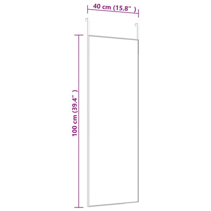 Väggspegel Dörrspegel svart 40x100 cm glas och aluminium