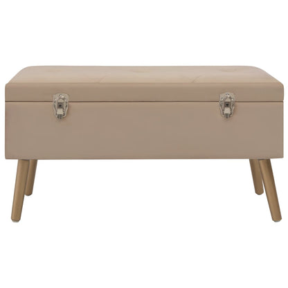 Säilytyspenkki beige 80 cm samettia