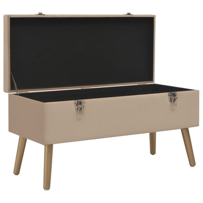 Säilytyspenkki beige 80 cm samettia