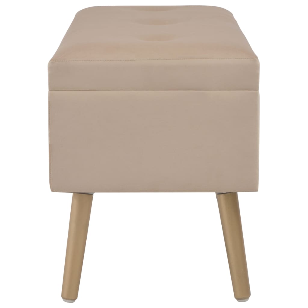 Säilytyspenkki beige 80 cm samettia