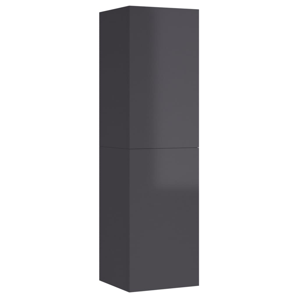 TV-Möbel Högglans Grå TV-Skåp 30,5x30x110 cm