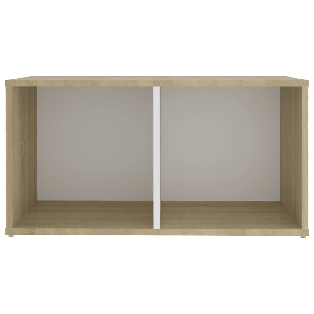 TV-möbel sonoma ek TV-bänk vit och 72x35x36,5 cm