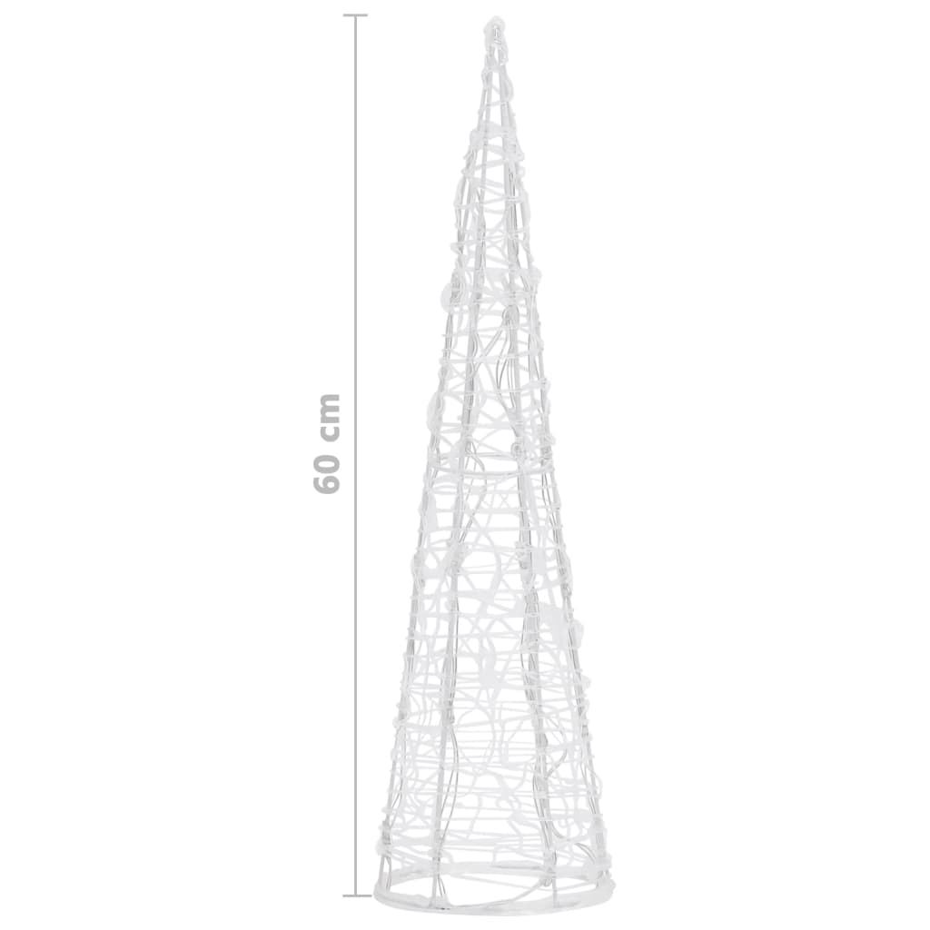 Julgran Utomhus Ljuskon LED pyramid akryl varmvit 60 cm