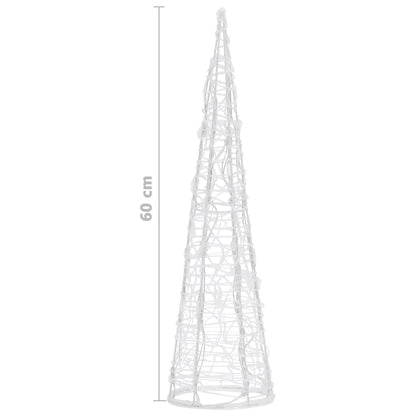 Julgran Utomhus Ljuskon LED pyramid akryl varmvit 60 cm