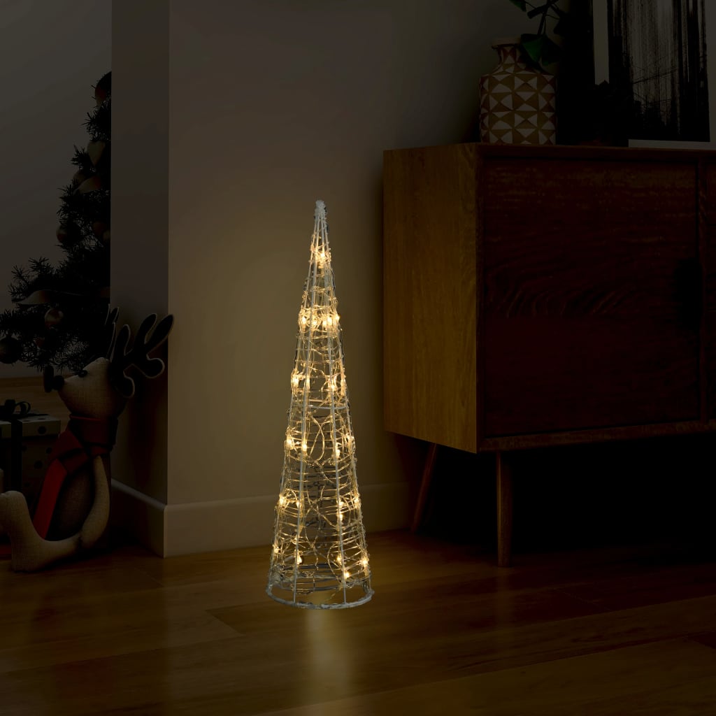 Julgran Utomhus Ljuskon LED pyramid akryl varmvit 60 cm