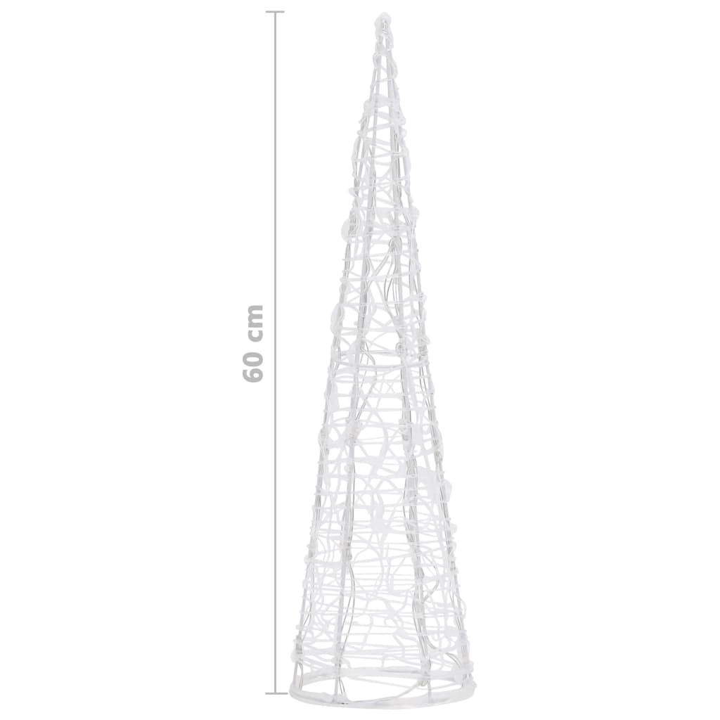 Joulukuusi Outdoor Light kartio LED pyramidi akryyli kylmä valkoinen 60 cm