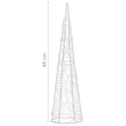 Julgran Utomhus Ljuskon LED pyramid akryl flerfärgad 60 cm