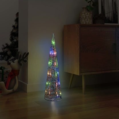 Julgran Utomhus Ljuskon LED pyramid akryl flerfärgad 60 cm