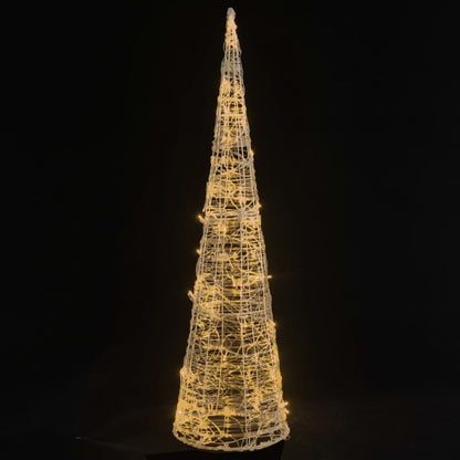 Julgran Utomhus Ljuskon LED pyramid akryl varmvit 90 cm