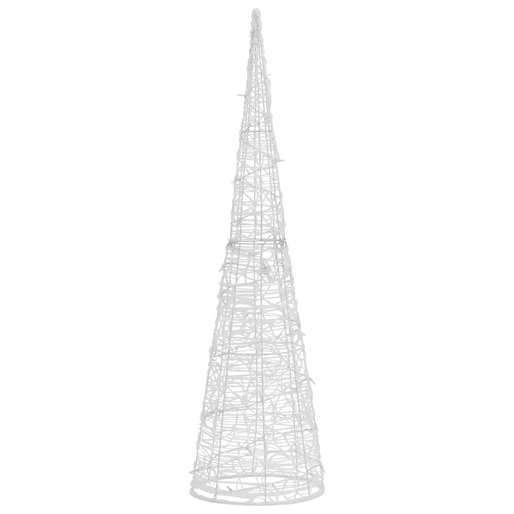 Julgran Utomhus Ljuskon LED pyramid akryl varmvit 90 cm