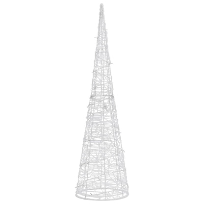 Julgran Utomhus Ljuskon LED pyramid akryl varmvit 90 cm