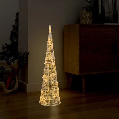 Julgran Utomhus Ljuskon LED pyramid akryl varmvit 90 cm