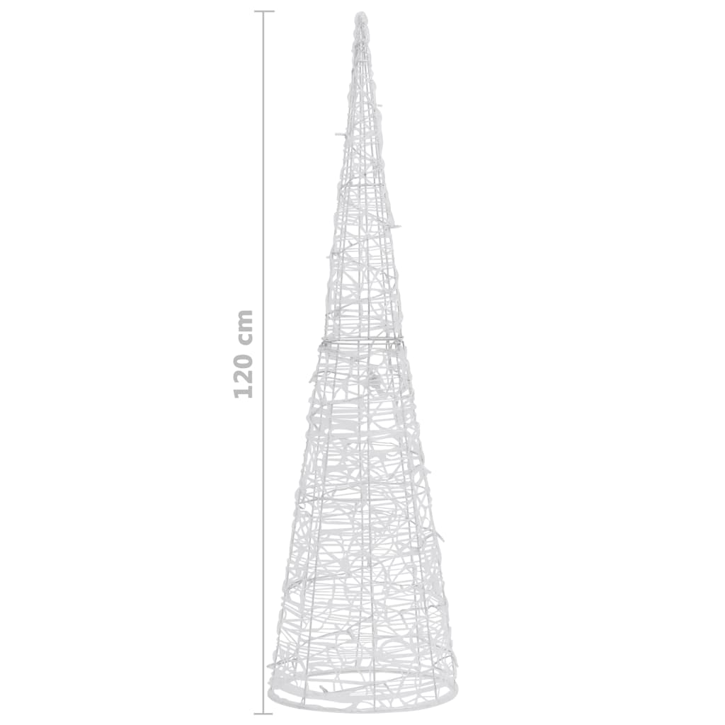 Joulukuusi Outdoor Valokartio LED-pyramidi akryylisininen 120 cm