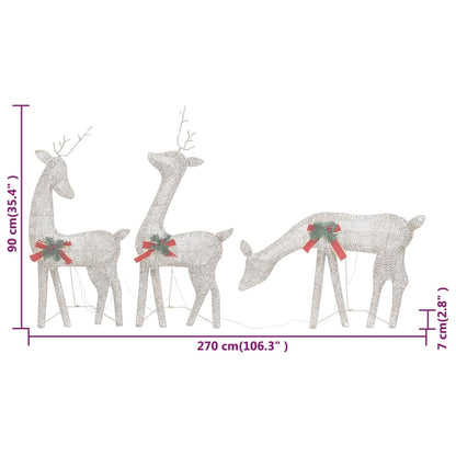 Joulukoristeita Ulkovalaistus puhdas 270x7x90 cm kulta lämmin valkoinen