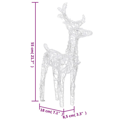 Joulukoristeet Ulkovalaistus poro &amp; reki 160 LED 130 cm akryyli