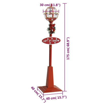 Joulukoristeita Outdoor Street lyhty Joulupukilla 175 cm LED