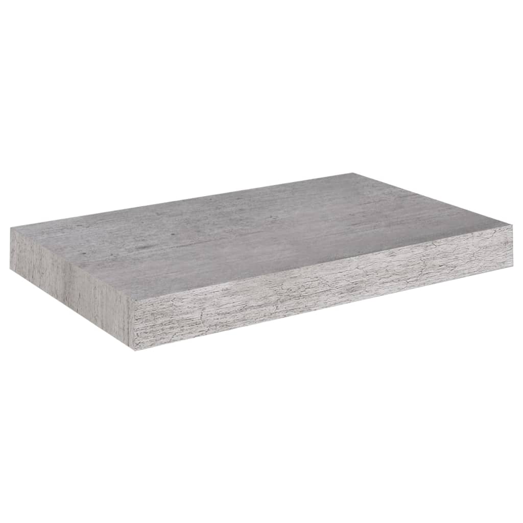 Seinähylly betonin harmaa kelluva kelluva 40x23x3,8 cm 4 kpl