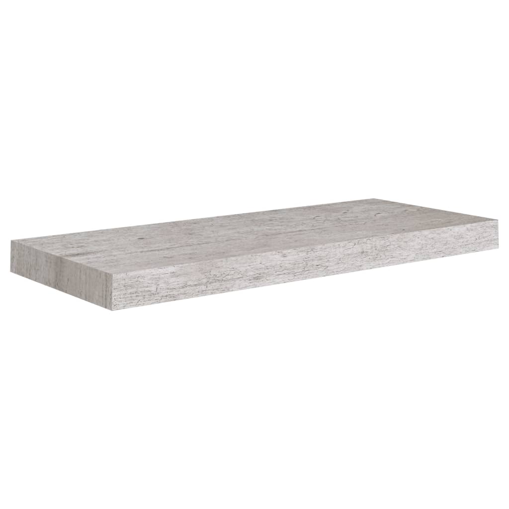 Seinähylly betonin harmaa kelluva kelluva 60x23,5x3,8 cm 4 kpl