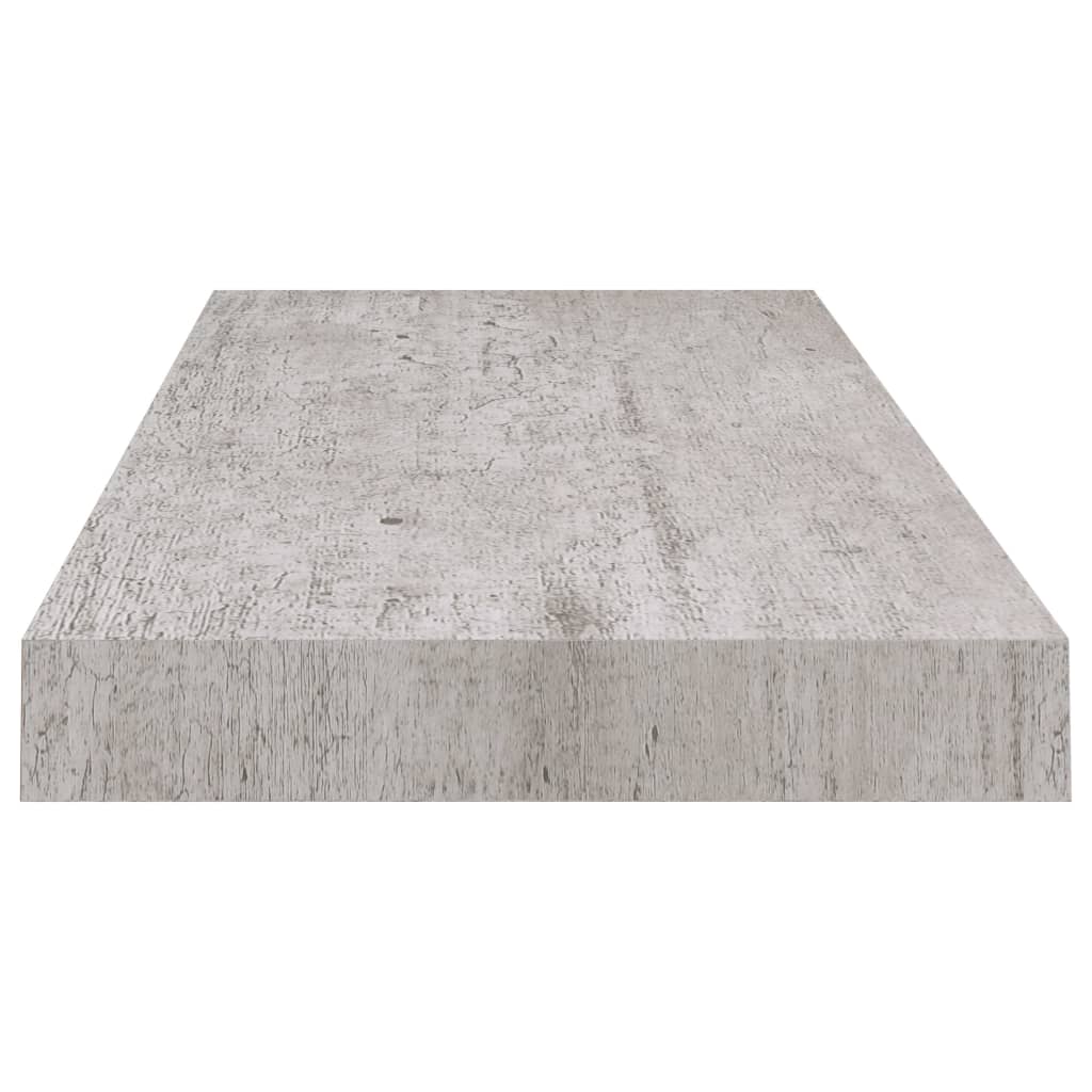 Seinähylly betonin harmaa kelluva kelluva 60x23,5x3,8 cm 4 kpl