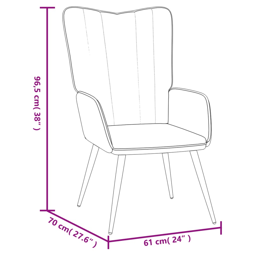 Nojatuoli Recliner mustaa samettia