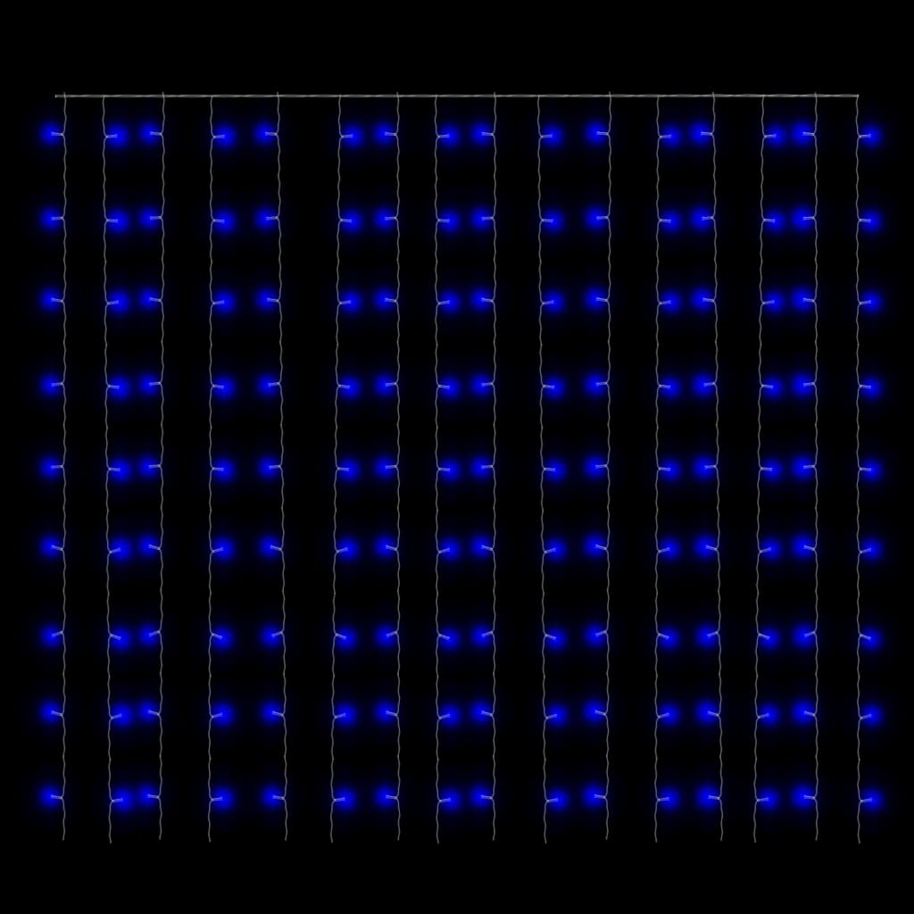 Joulukoristeita Ulkovalaistus Valoverho 3x3 m 300 LEDiä sininen 8 toimintoa