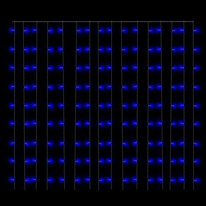 Joulukoristeita Ulkovalaistus Valoverho 3x3 m 300 LEDiä sininen 8 toimintoa