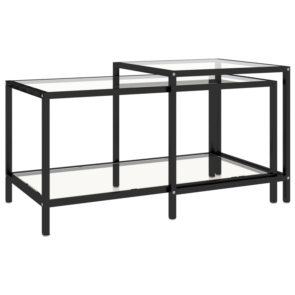 Soffbord DIV. 2 st härdat glas genomskinlig