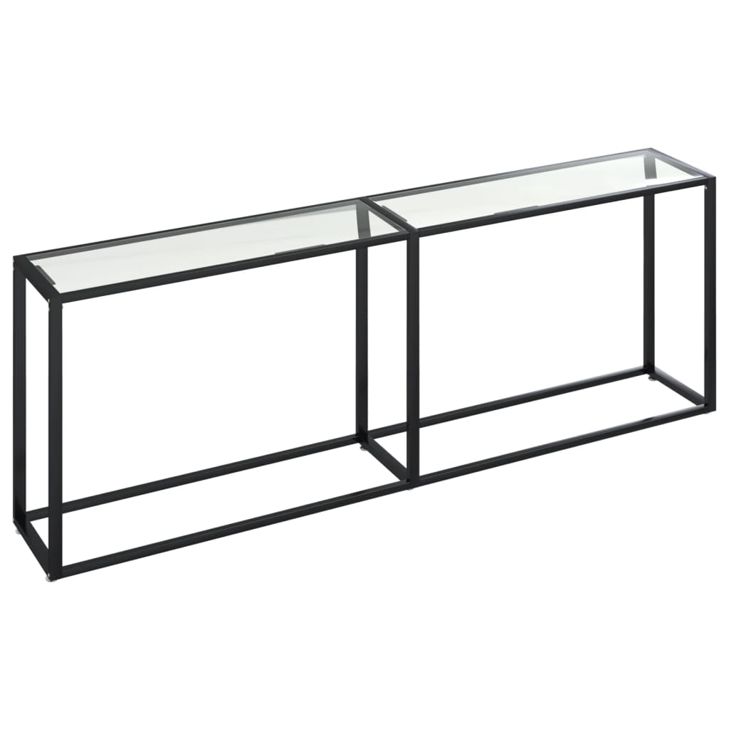 Avlastningsbord Konsollbord DIV. transparent 220x35x75,5 cm härdat glas
