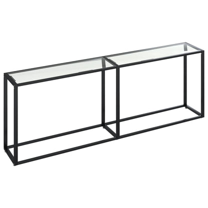 Avlastningsbord Konsollbord DIV. transparent 220x35x75,5 cm härdat glas