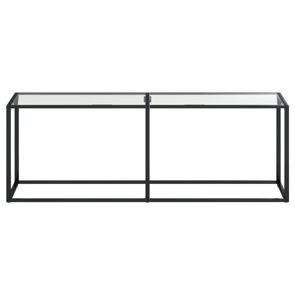 Avlastningsbord Konsollbord DIV. transparent 220x35x75,5 cm härdat glas