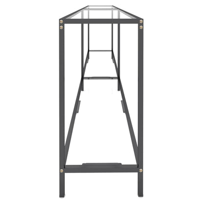 Avlastningsbord Konsollbord DIV. transparent 220x35x75,5 cm härdat glas
