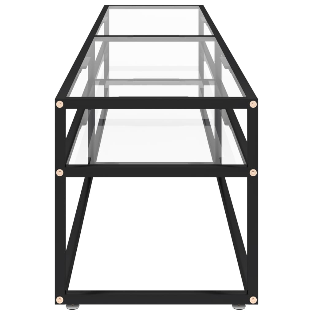 TV-möbel härdad glas TV-bänk transparent 180x40x40,5 cm