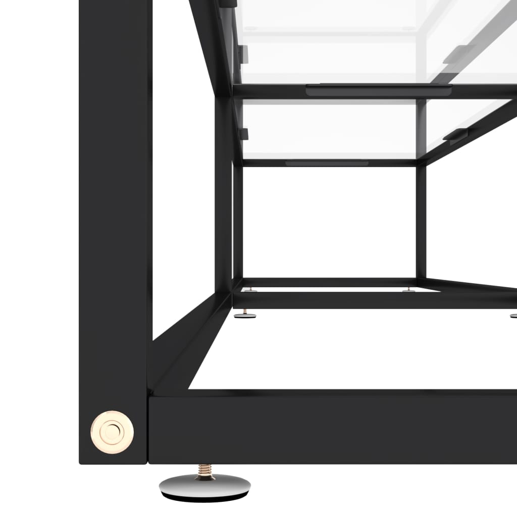 TV-möbel härdad glas TV-bänk transparent 220x40x40,5 cm