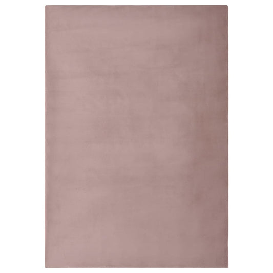 Lattiamatto tekoturkista 180x270 cm vanha pinkki