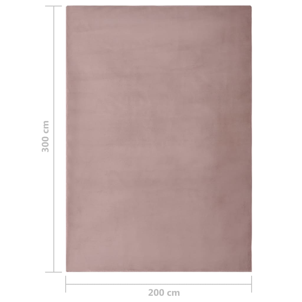 Lattiamatto tekoturkista 200x300 cm vanha pinkki