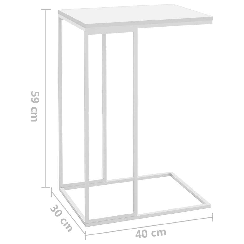 Sidobord vit 40x30x59 cm