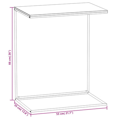 Sidobord svart 55x35x66 cm