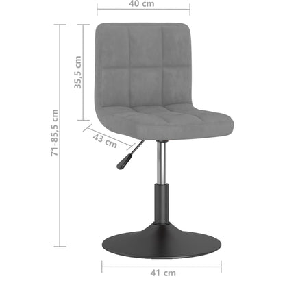 Barstool Swivel Vaaleanharmaa sametti