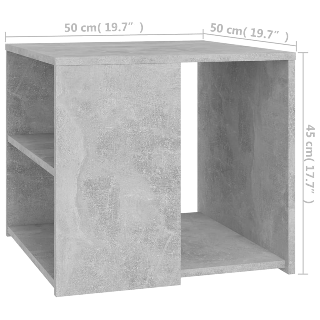 Sidobord betonggrå 50x50x45 cm