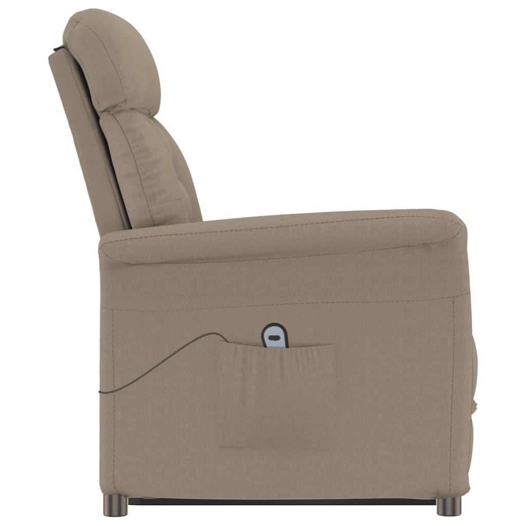 Electric Massage nojatuoli Recliner taupe keinomokka