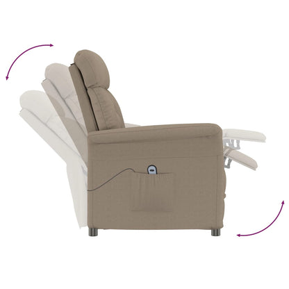 Electric Massage nojatuoli Recliner taupe keinomokka