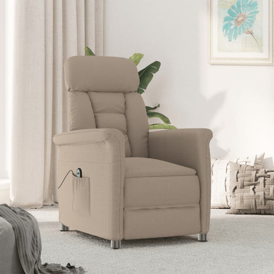 Electric Massage nojatuoli Recliner taupe keinomokka