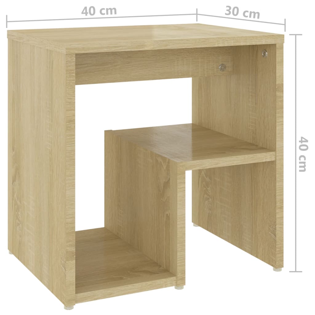 Sängbord Nattduksbord sonoma ek 40x30x40 cm