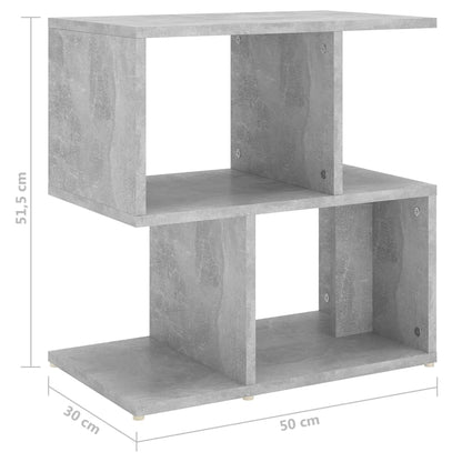 Sivukaappi betonin harmaa 50x30x51,5 cm